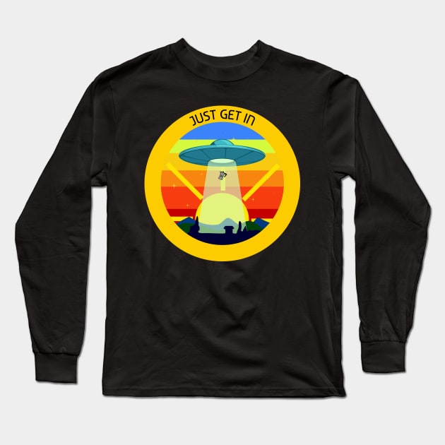 Get In Loser Alien Abduction Long Sleeve T-Shirt by Z1